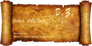 Dobi Zénó névjegykártya